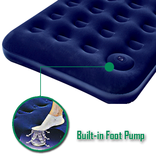 Bestway Inflatable Camping Air Bed Mattress Single Builtin Foot Pump & Pillow eBay
