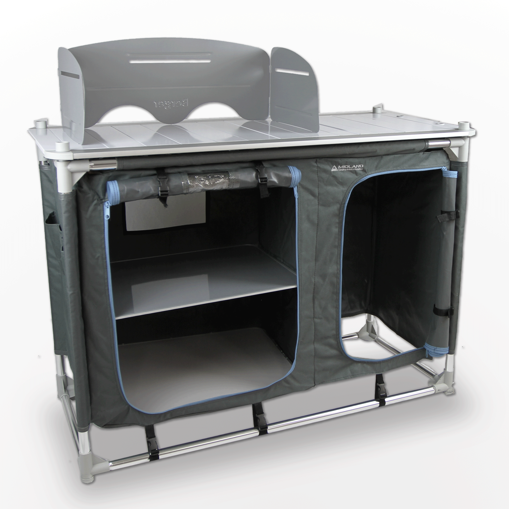 STORAGE PANTRY CAMPING KITCHEN SHELF CAMP CUPBOARD WINDSHIELD COOK