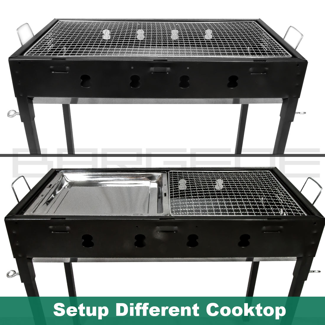 Large Portable Outdoor BBQ Barbecue Grill Set Charcoal Kebab Picnic