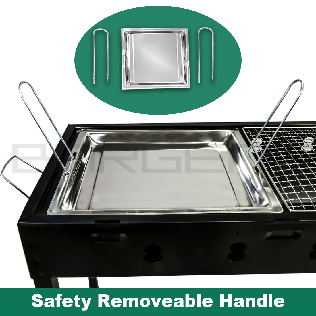 Large Portable Outdoor BBQ Barbecue Grill Set Charcoal Kebab Picnic