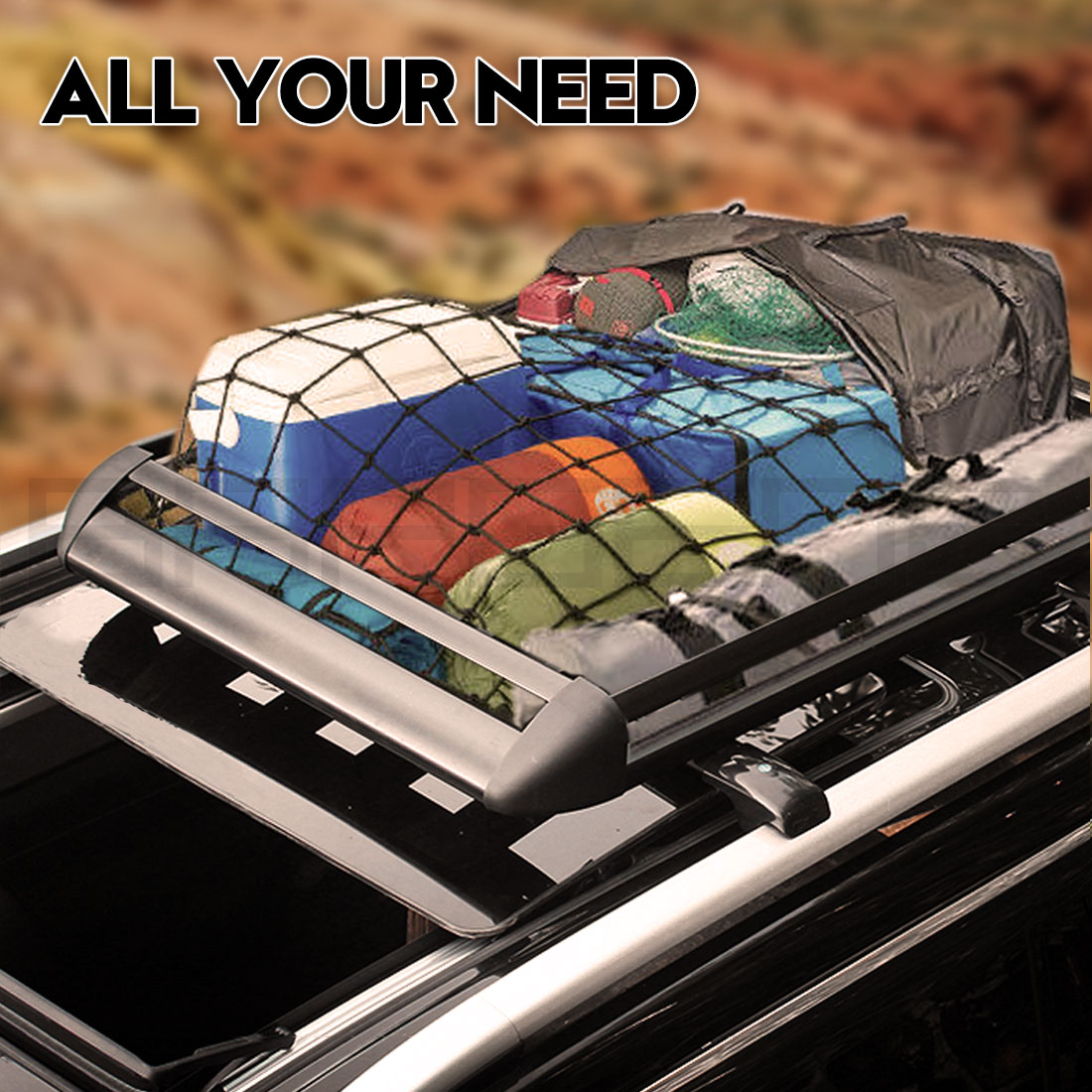 1.6M Aluminium Alloy Car 4WD 4x4 Roof Rack Basket Cargo Luggage Carrier